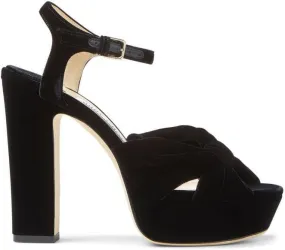 Jimmy Choo Heloise 120mm platform sandals Black