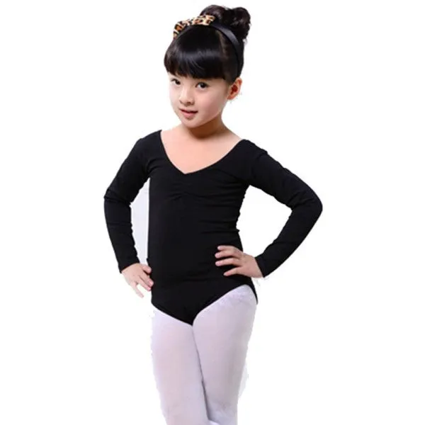 Long Sleeve Leotard Costume Girls Kid Ballet Dance Gymnastics Skating Dancewear L-4XL SM6