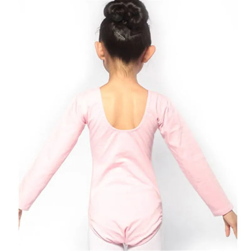 Long Sleeve Leotard Costume Girls Kid Ballet Dance Gymnastics Skating Dancewear L-4XL SM6