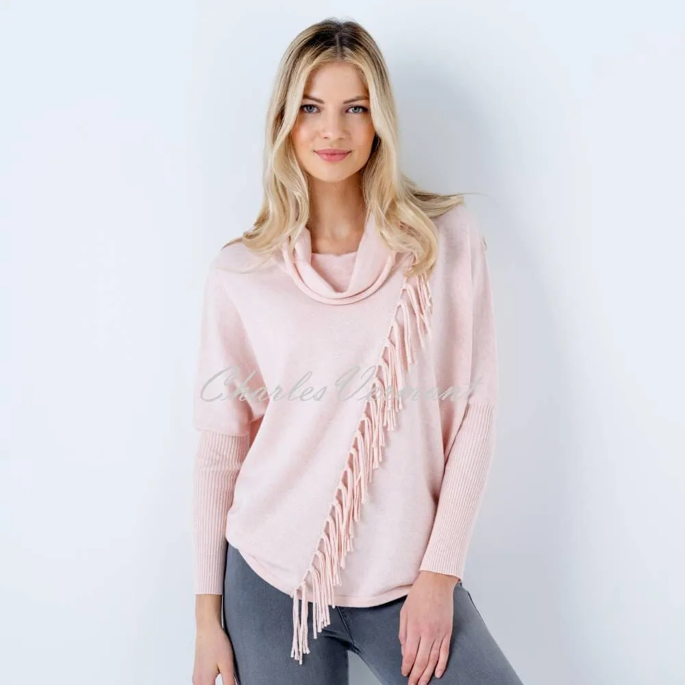 Marble Fringe Sweater - Style 6373-120 (Pale Pink)