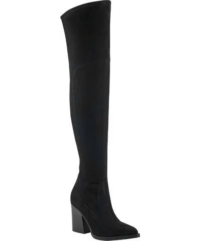 Marc Fisher Meyana Womens Faux Suede Pointed Toe Over-The-Knee Boots