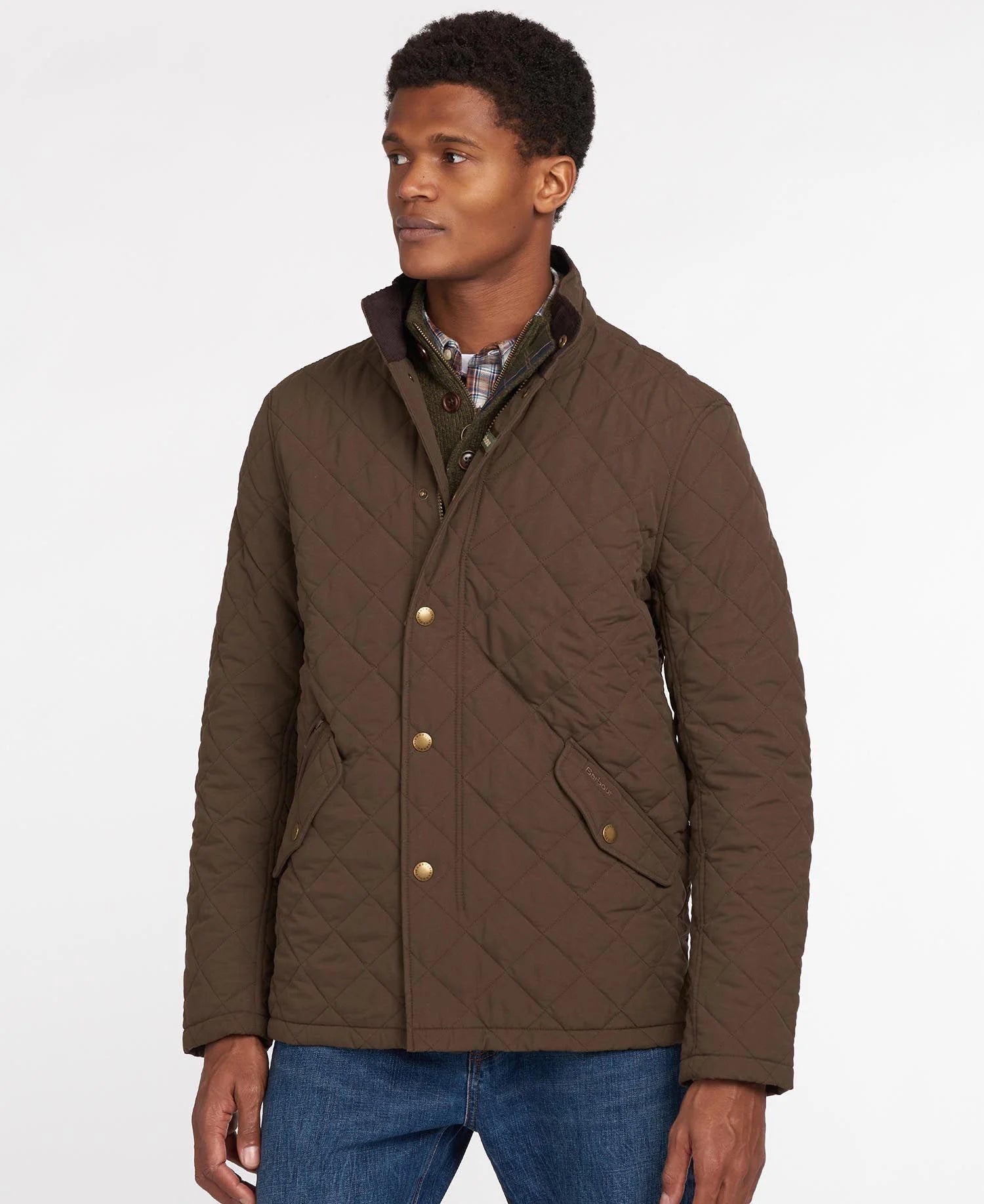 Men's Barbour Quilted Jacket - Dark Olive