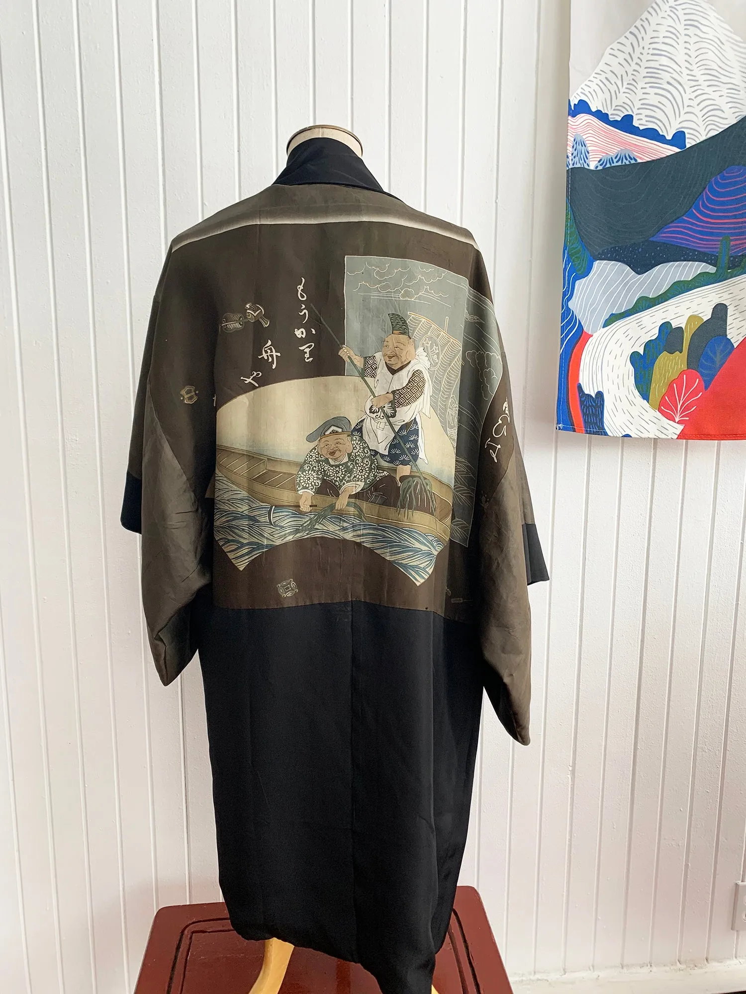 Men's Vintage Haori/Kimono Black 1960s