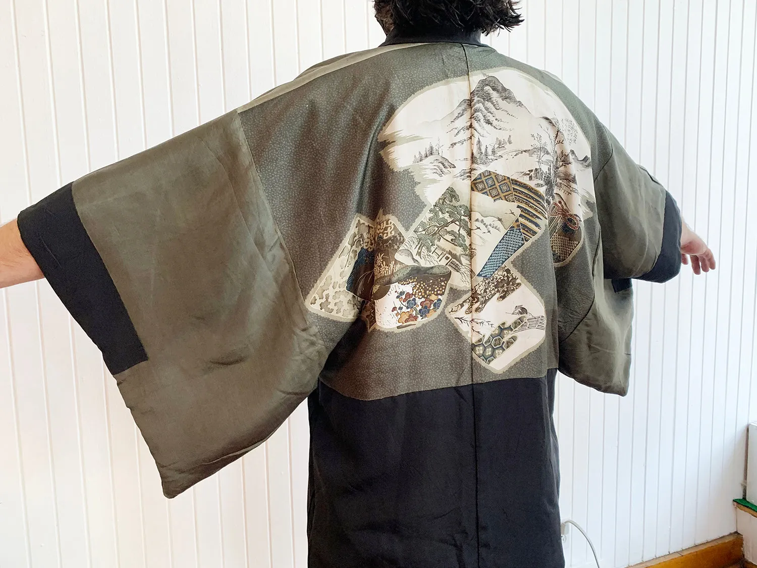 Men's Vintage Haori/Kimono Green 1960s