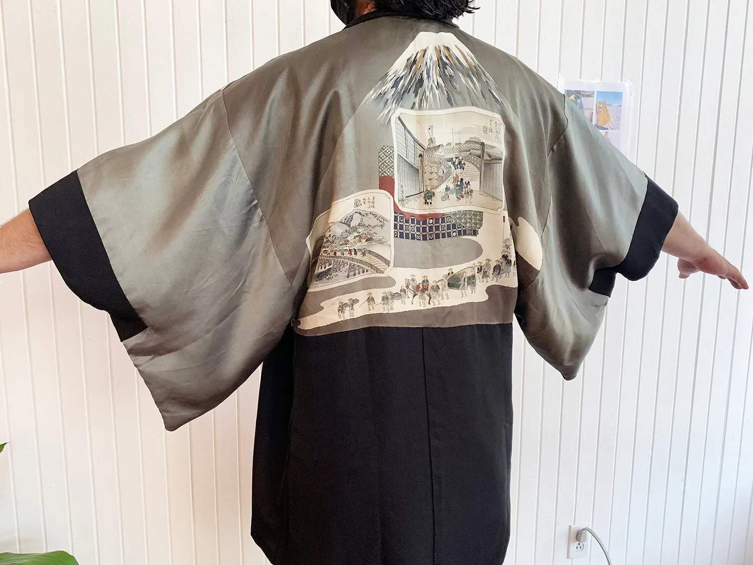 Men's Vintage Haori/Kimono Green 1970s