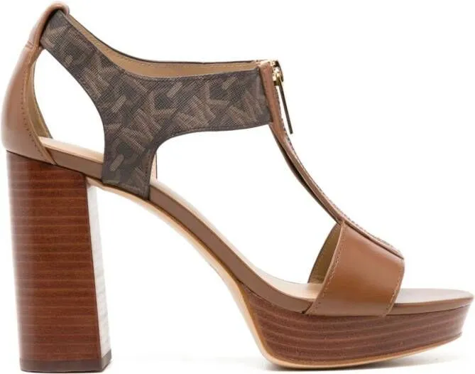 Michael Kors Berkley Empire 100mm sandals Brown