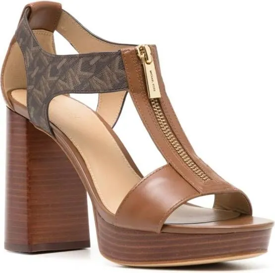 Michael Kors Berkley Empire 100mm sandals Brown