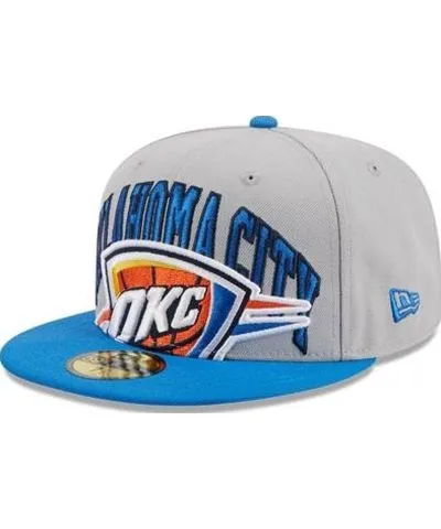 New Era Men's NBA Gray/Blue Oklahoma City Thunder Tip-Off Two-Tone 59FIFTY Fitted Hat