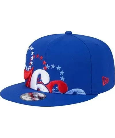 New Era Men's NBA Philadelphia 76ers Sport Night Team Shadow 9FIFTY Snapback Hat