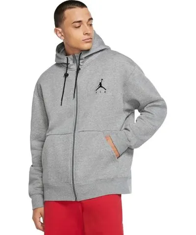 Nike Jordan Jumpman Air Fleece Full Zip Hoodie Grey/Black CK6679-091 Men's