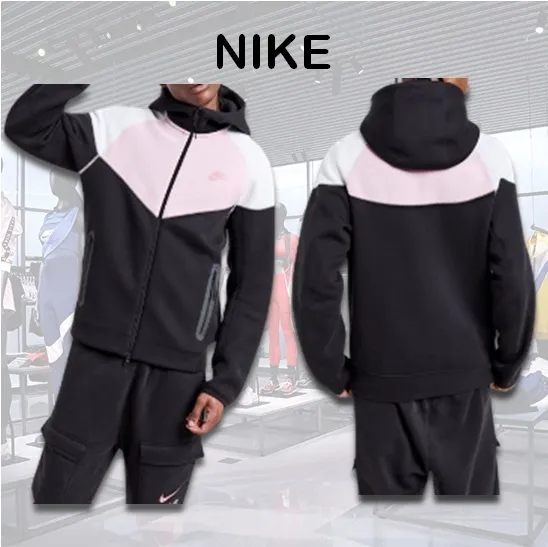 Nike  |Plain Cotton Logo Hoodies