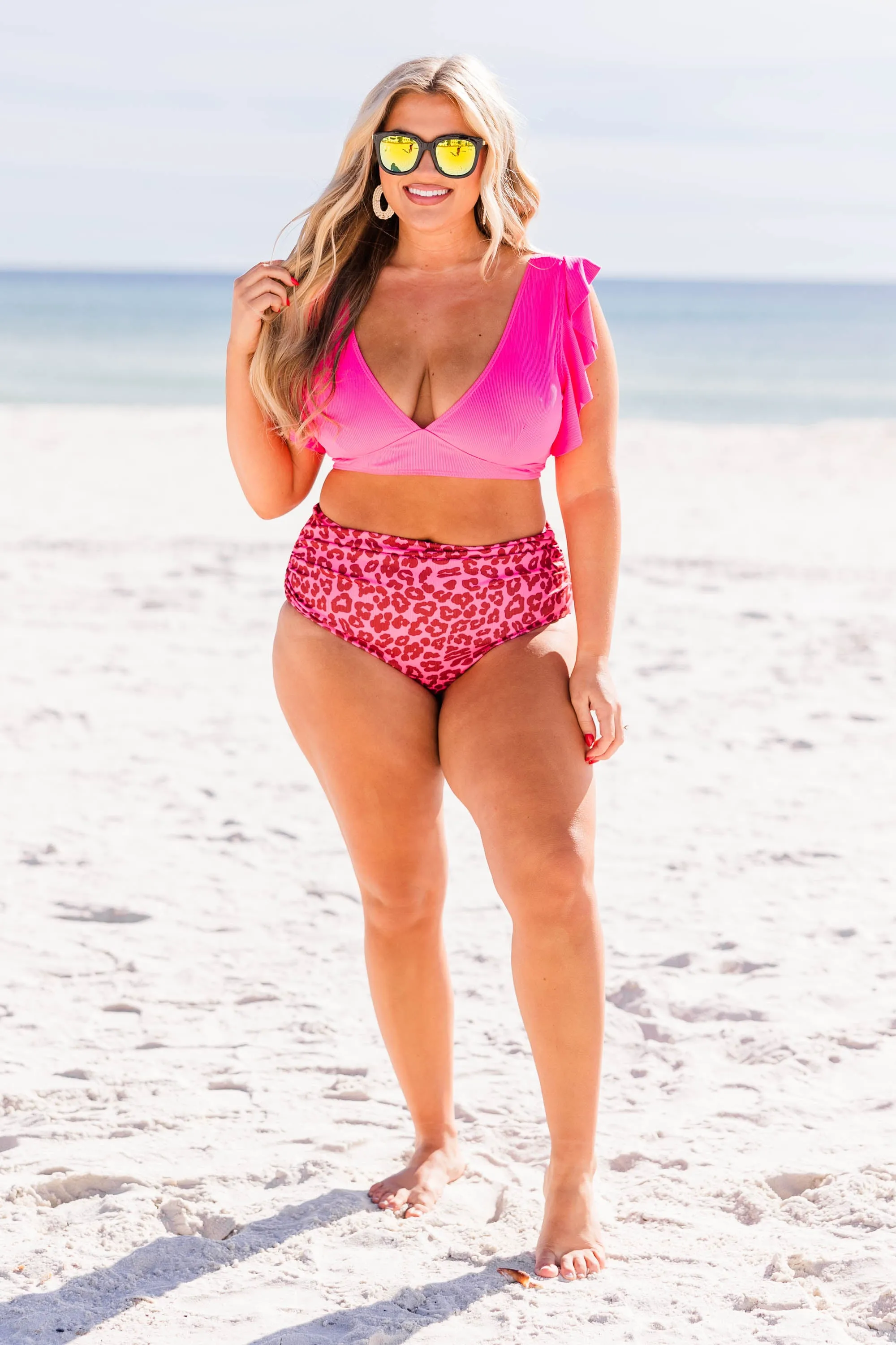 Obsessed With Me Swim Bottom, Pink Leopard