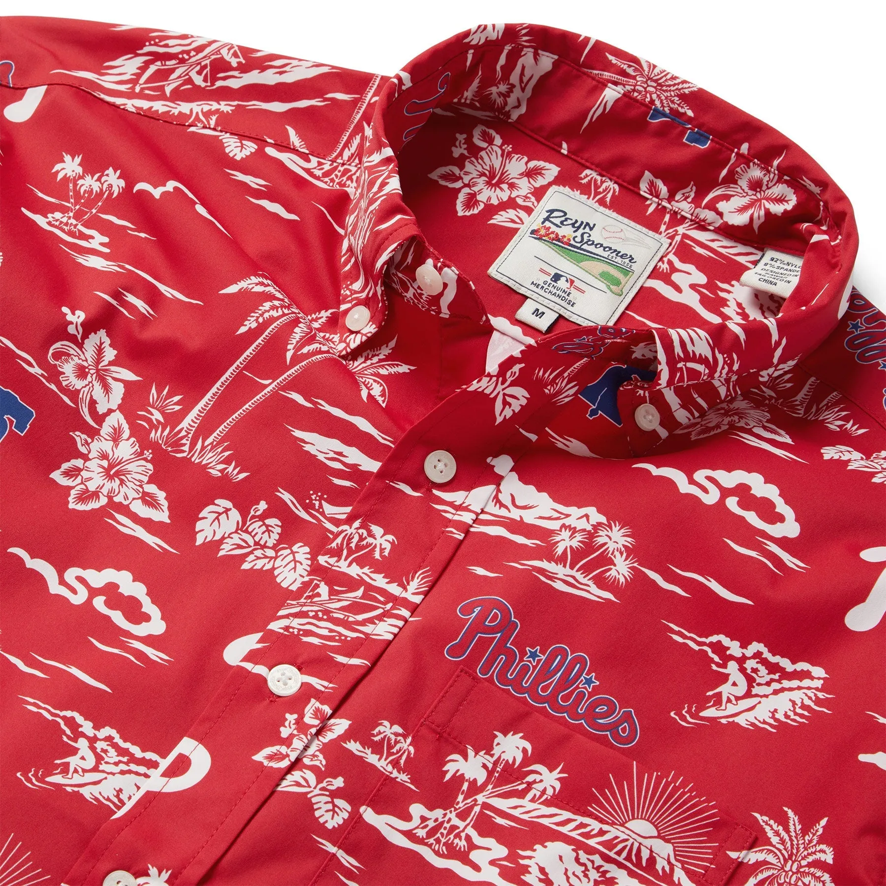 Philadelphia Phillies Authentic Hawaiian Print Performance Polo Shirt | Red