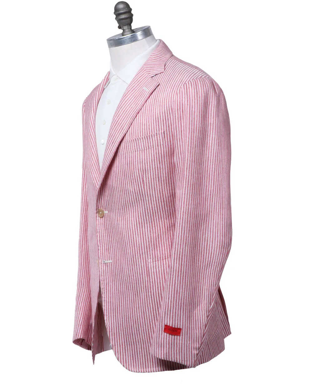 Pink and White Striped Capri Sportcoat