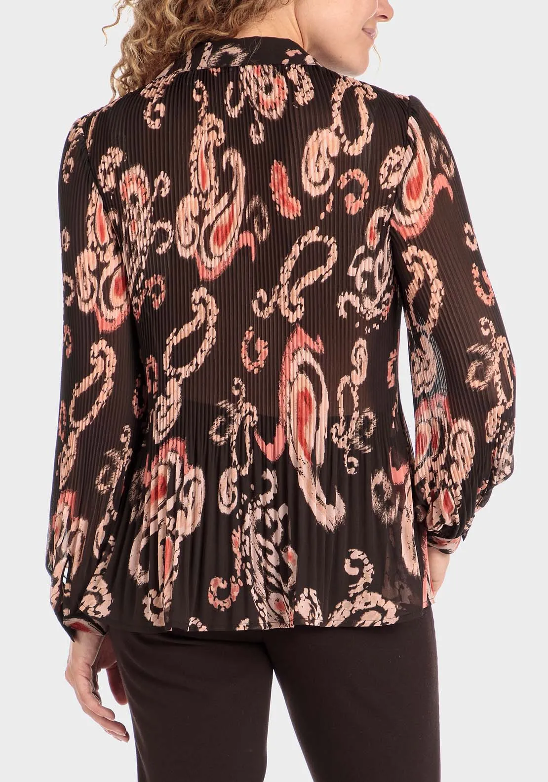 Printed Pleated Shirt