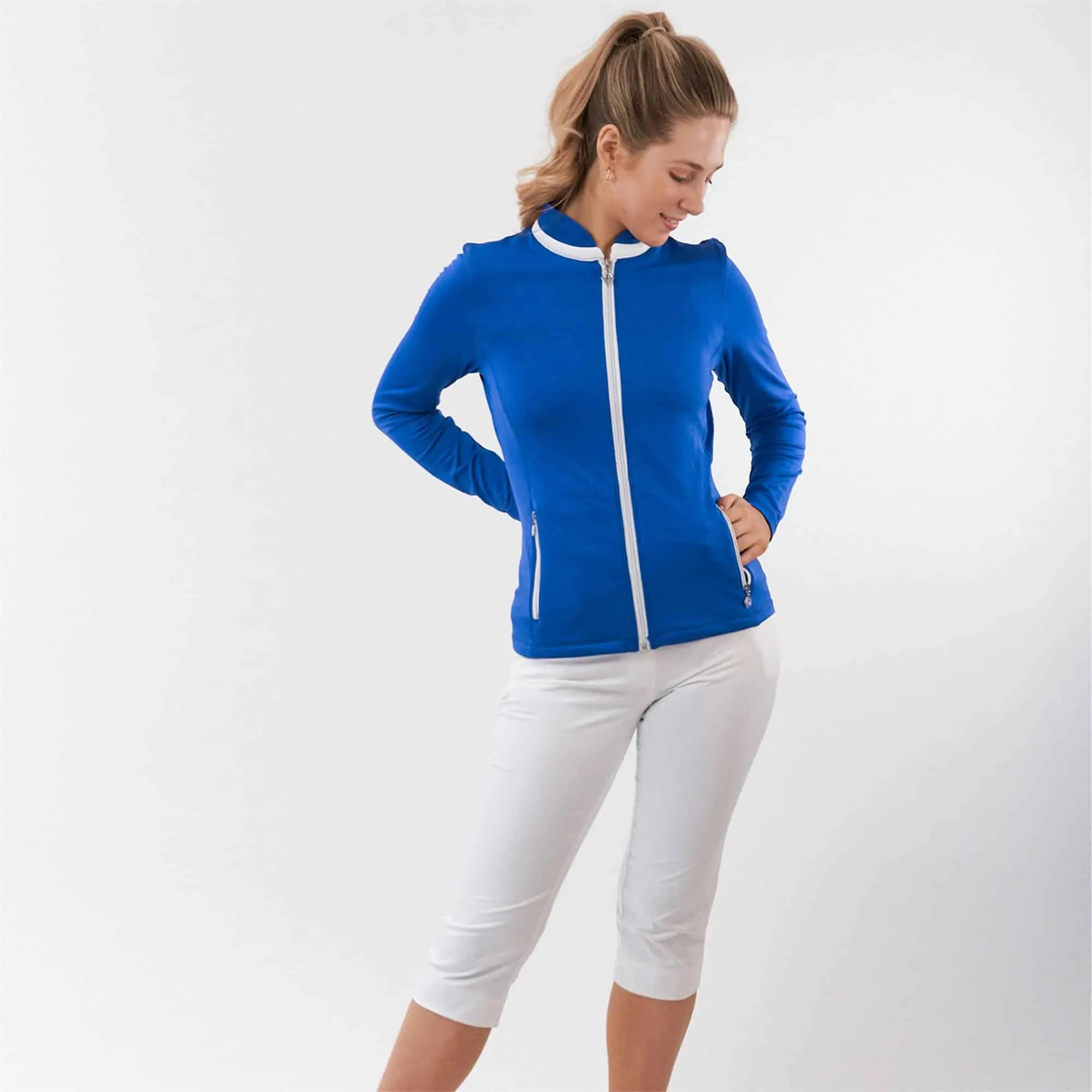 Pure Golf Mist Ladies Golf Jacket Royal Blue