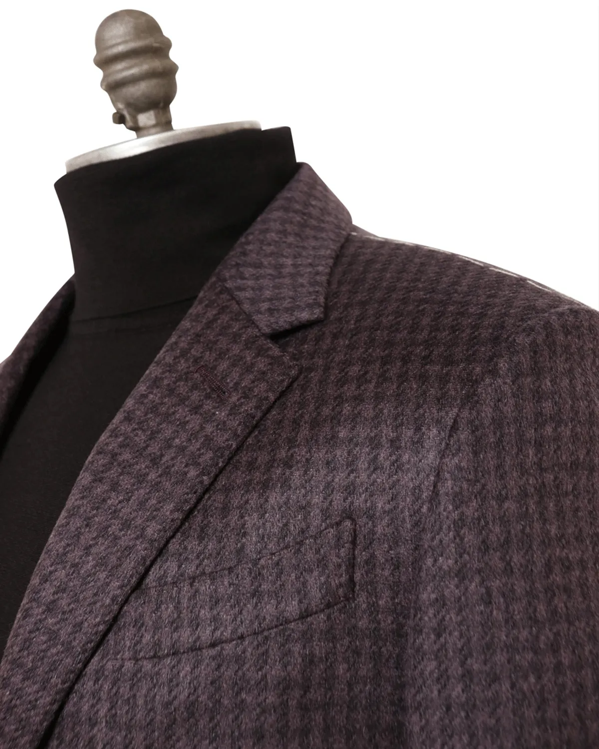 Purple and Dark Grey Cashmere Blend Checked Sportcoat