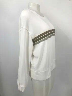 RAILS White Goldtone Sparkle Longsleeve Size X-LARGE Sweater