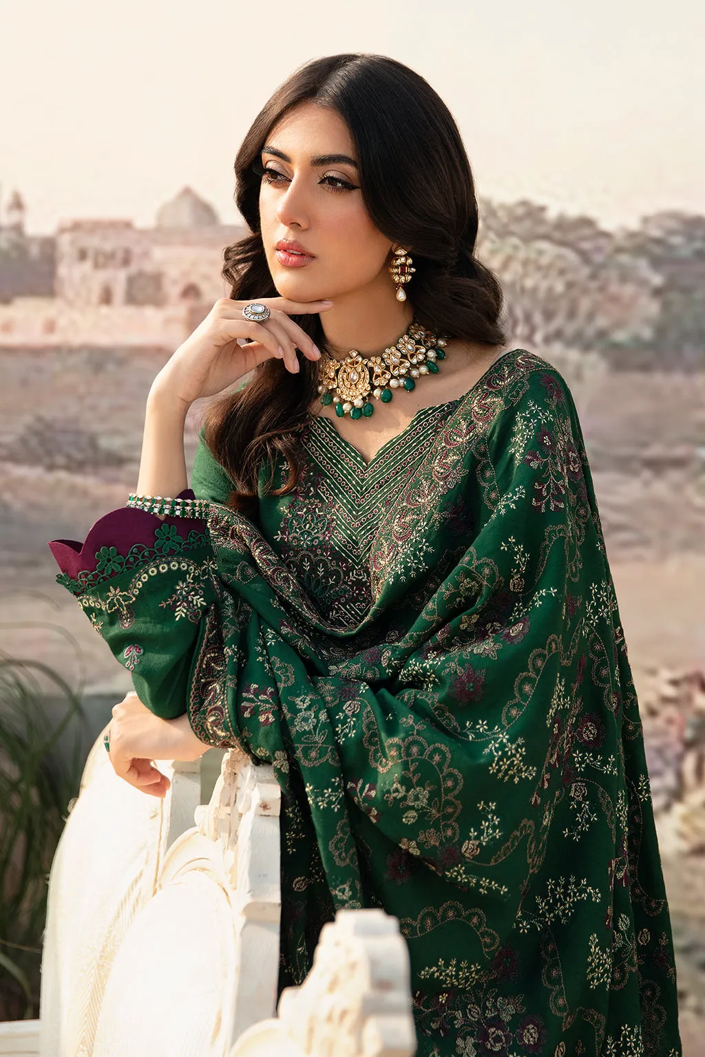 Ramsha Reet Vol-10 Embroidered Karandi Unstitched 3Pc Suit R-1008