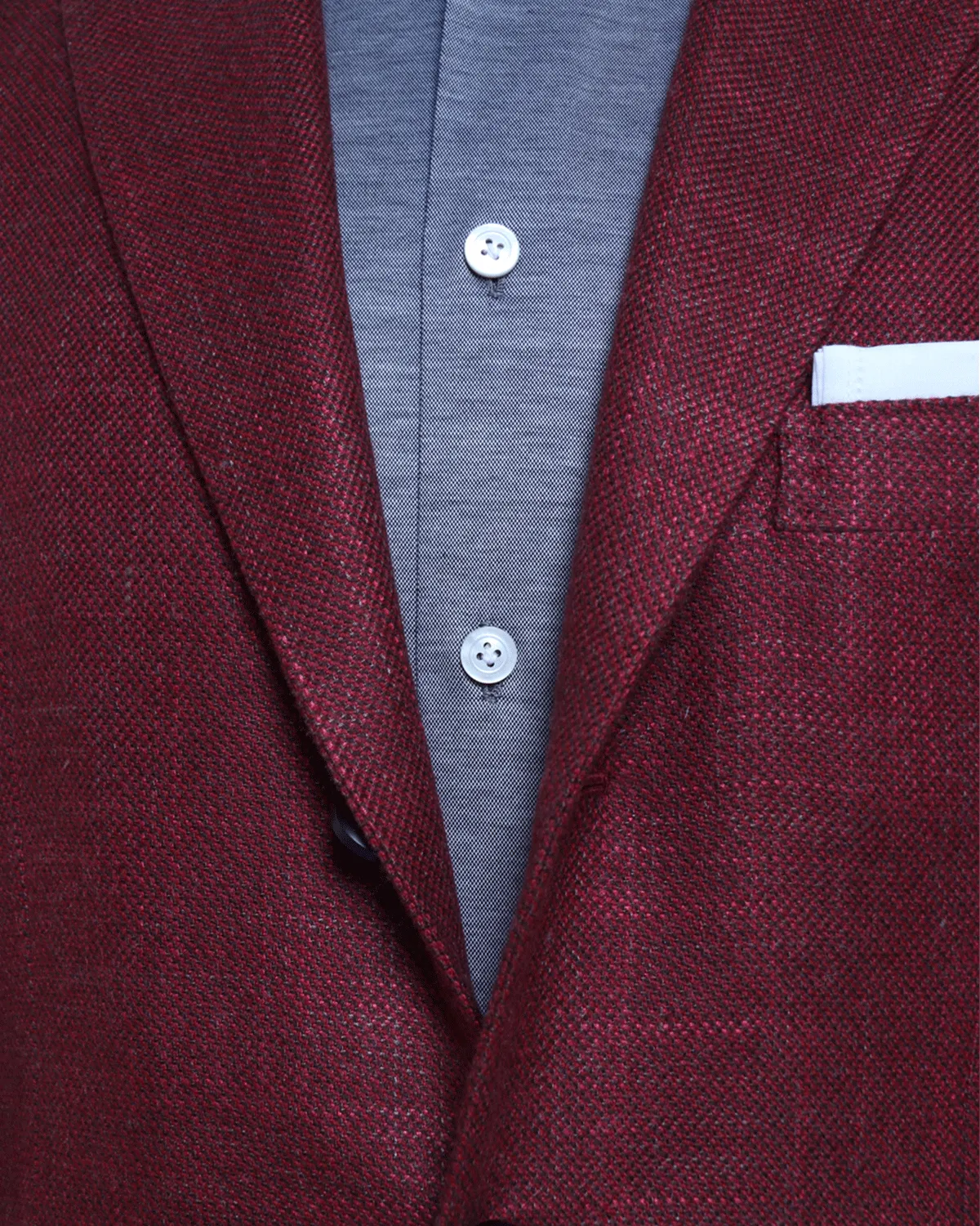 Red and Chocolate Textured Cashmere Blend Sportcoat