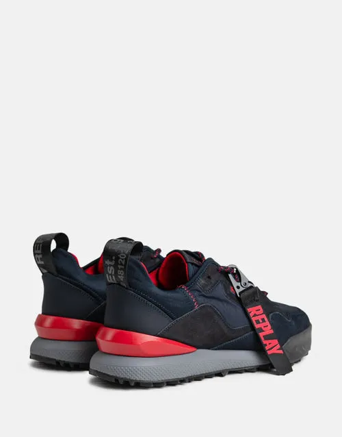 Replay Mens Field Master Shoes Navy Red