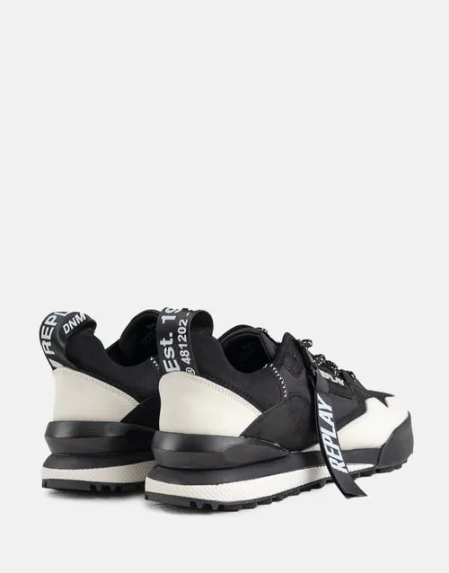 Replay Mens Field Twin Shoes  Black And White