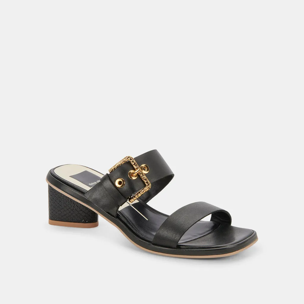 RIVA Sandals Black Leather | Women's Leather Sandals– Dolce Vita 6876238250050