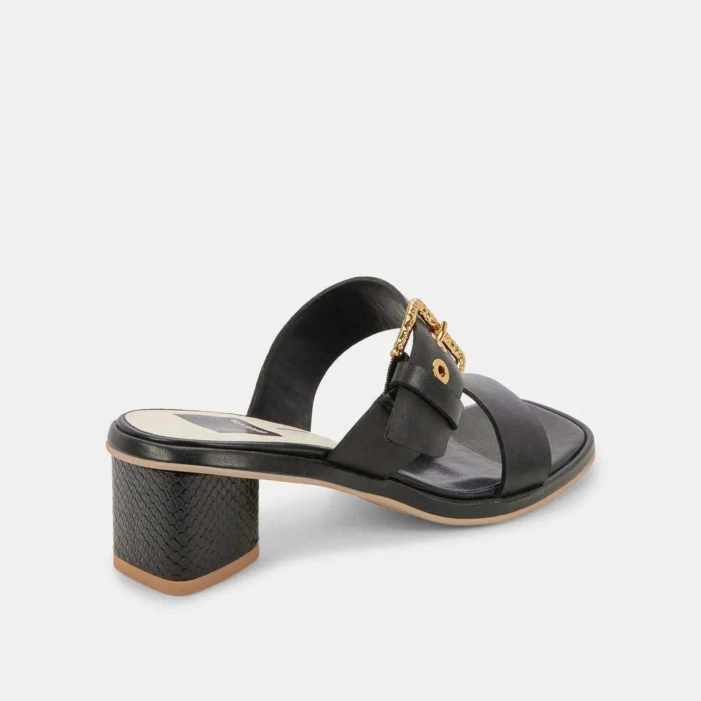 RIVA Sandals Black Leather | Women's Leather Sandals– Dolce Vita 6876238250050