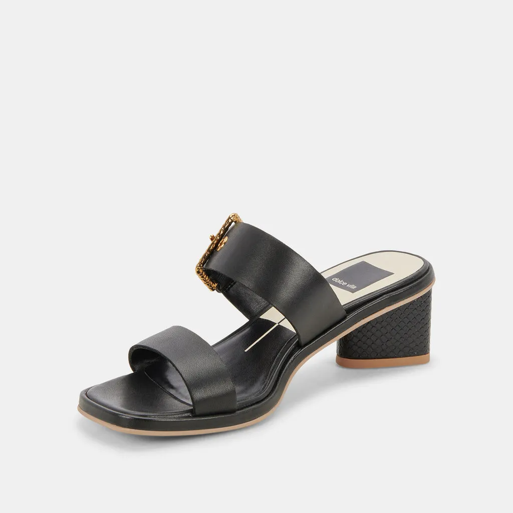 RIVA Sandals Black Leather | Women's Leather Sandals– Dolce Vita 6876238250050