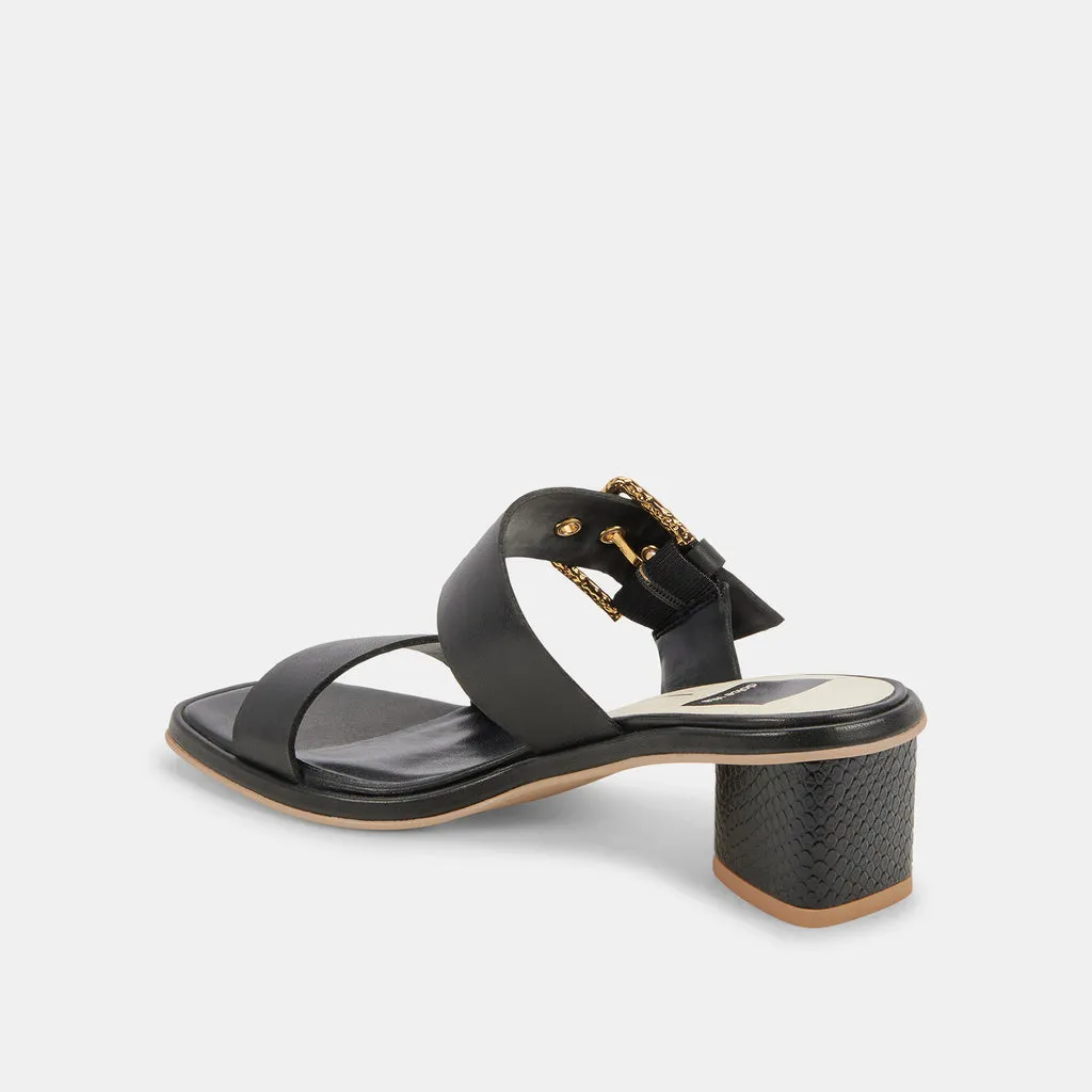 RIVA Sandals Black Leather | Women's Leather Sandals– Dolce Vita 6876238250050