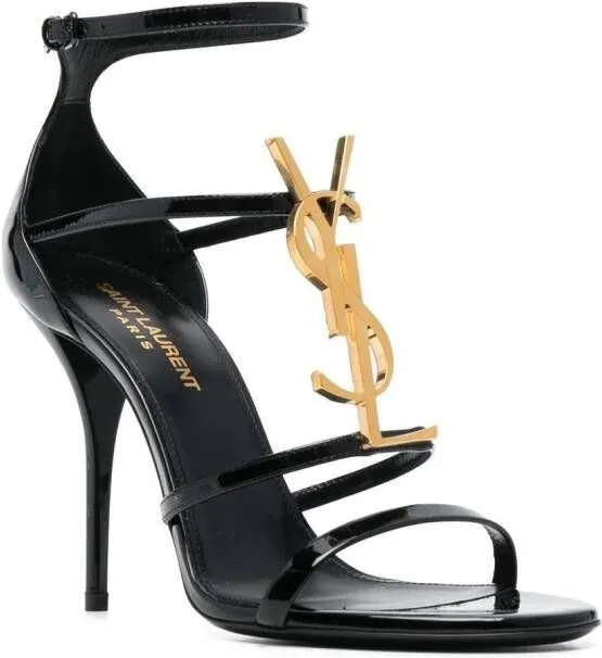 Saint Laurent Cassandra open-toe sandals Black