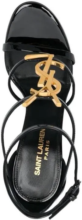 Saint Laurent Cassandra open-toe sandals Black