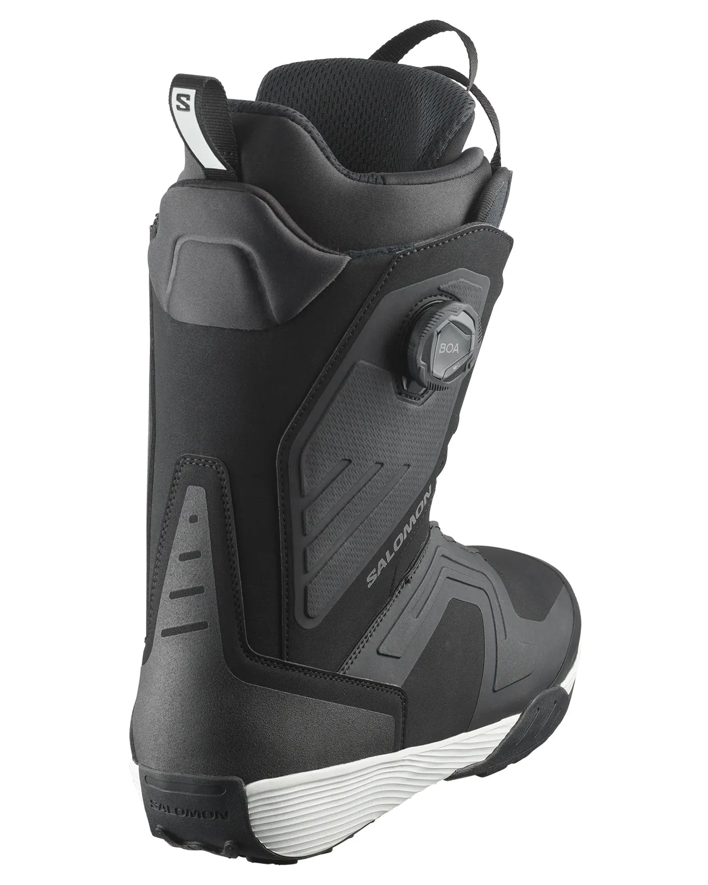 Salomon Dialogue Dual Boa Snowboard Boots - Black / Black / White - 2024