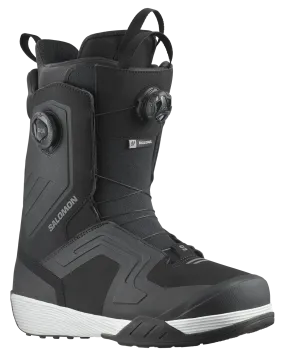 Salomon Dialogue Dual Boa Snowboard Boots - Black / Black / White - 2024