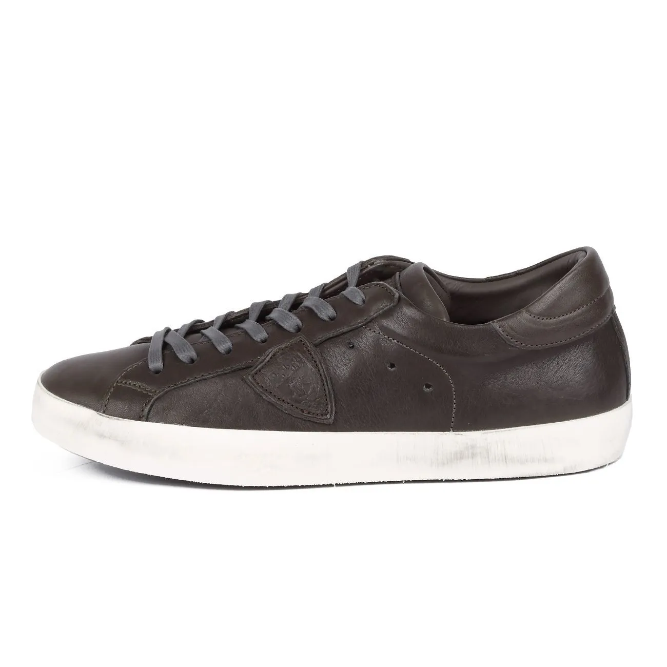 SNEAKER BASSA IN PELLE PARIS Uomo Antracite