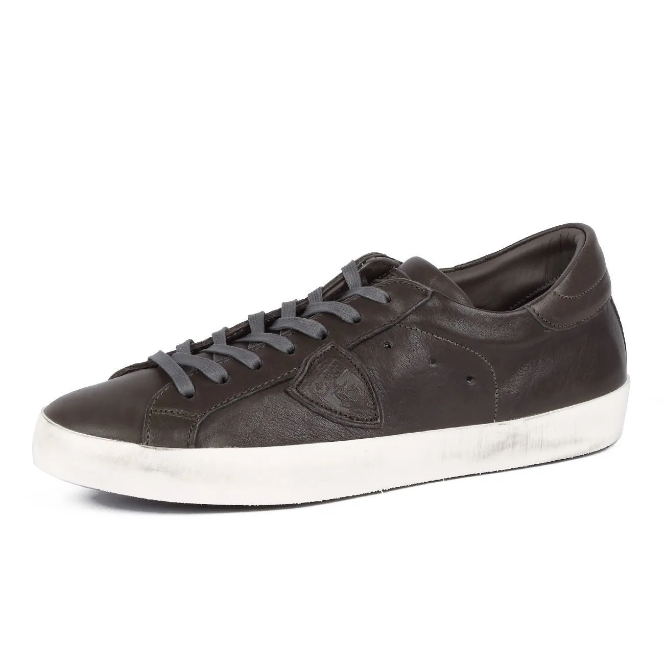 SNEAKER BASSA IN PELLE PARIS Uomo Antracite