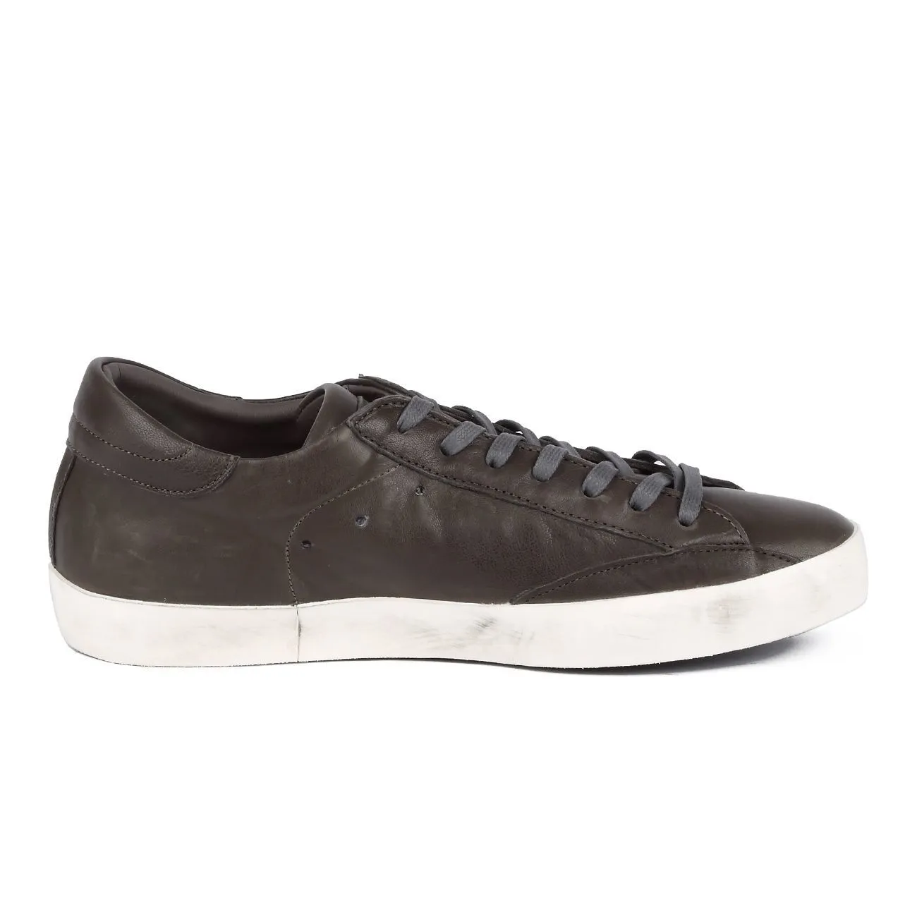 SNEAKER BASSA IN PELLE PARIS Uomo Antracite