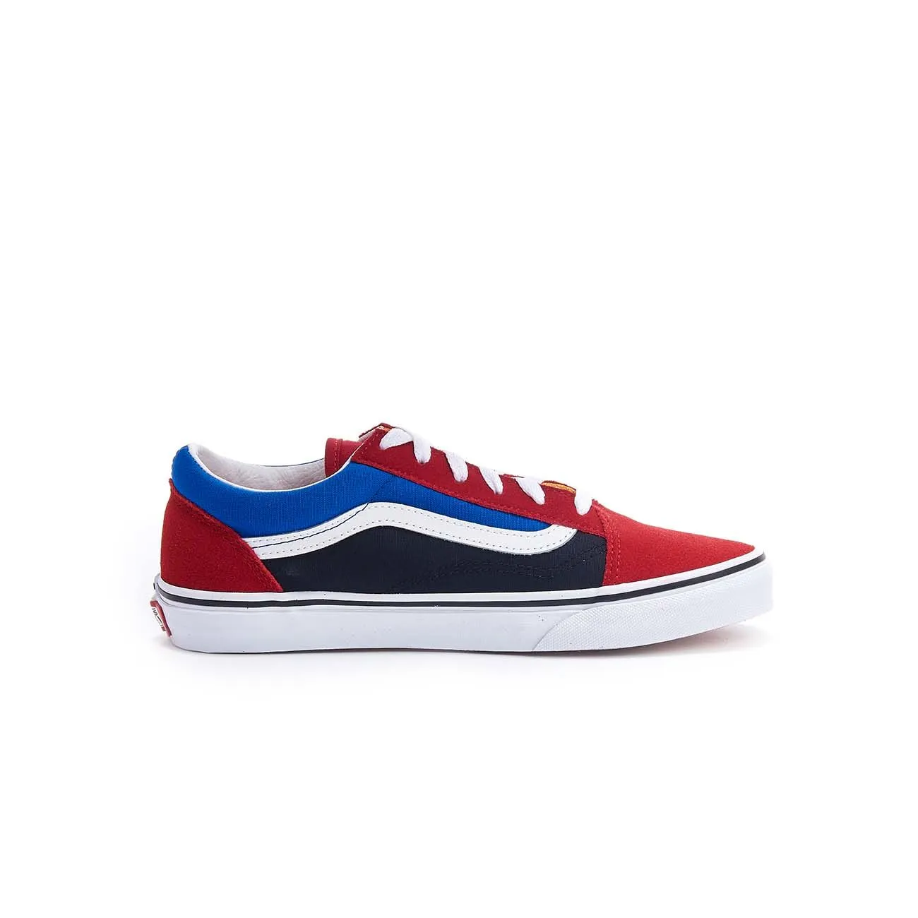 SNEAKERS BASSA OLD SKOOL IN SUEDE E TESSUTO Bambino Chilli Pepper Nautical Blue