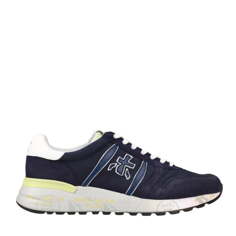 Sneakers in Pelle Scamosciata e Nylon Blu