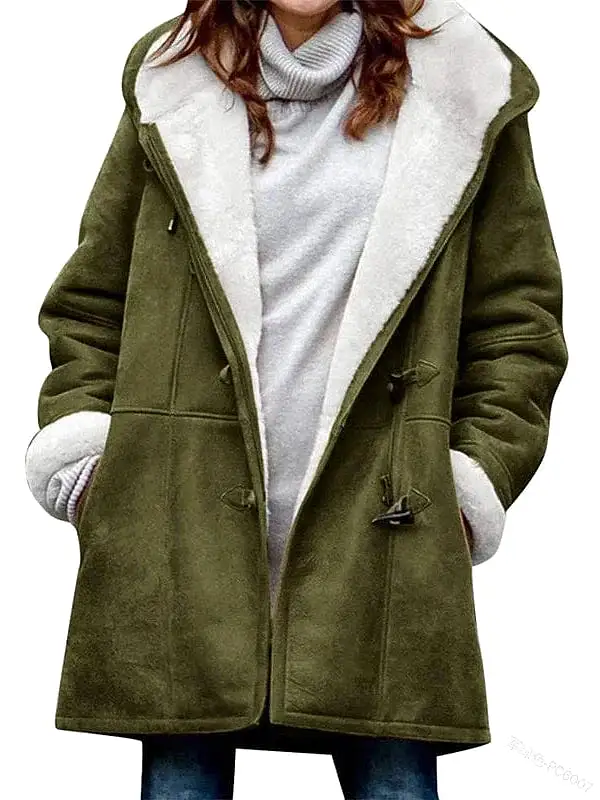 Stay Cozy and Chic with our Women's Winter Suede Sherpa Jacket