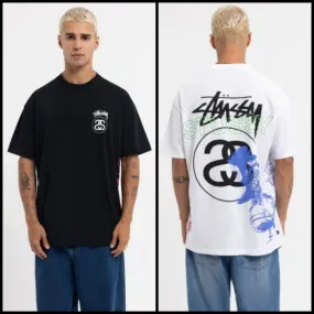 STUSSY  |Crew Neck Street Style Cotton Short Sleeves Skater Style