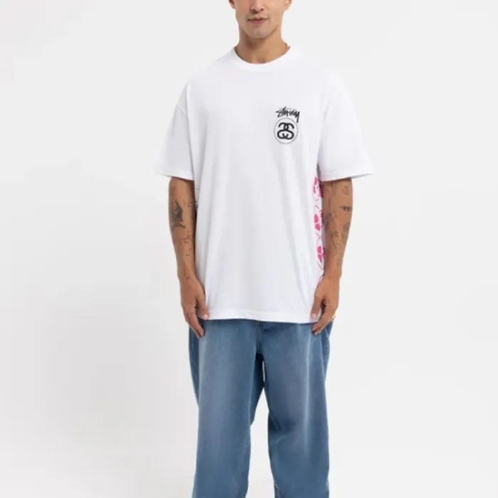 STUSSY  |Crew Neck Street Style Cotton Short Sleeves Skater Style