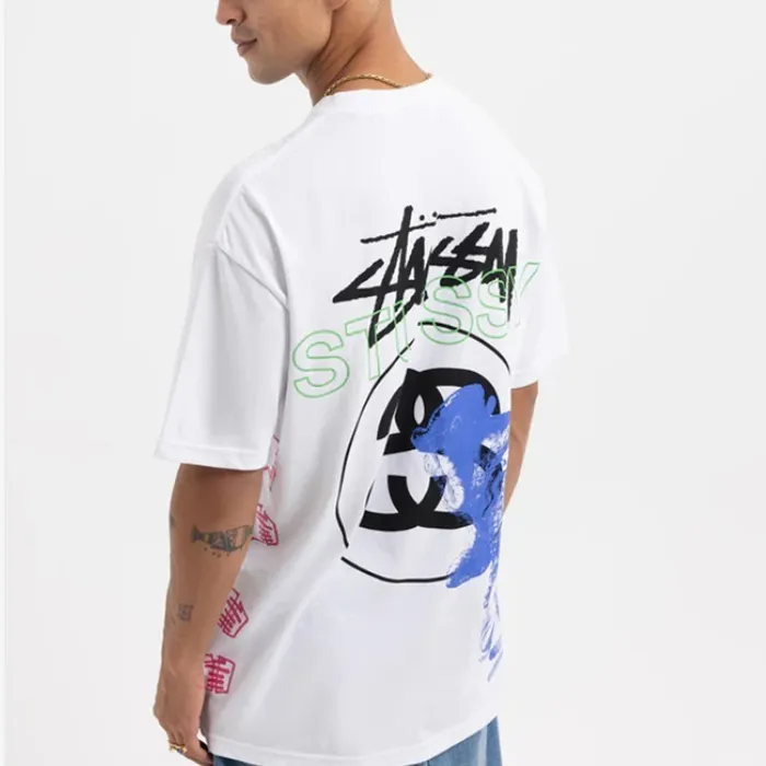 STUSSY  |Crew Neck Street Style Cotton Short Sleeves Skater Style