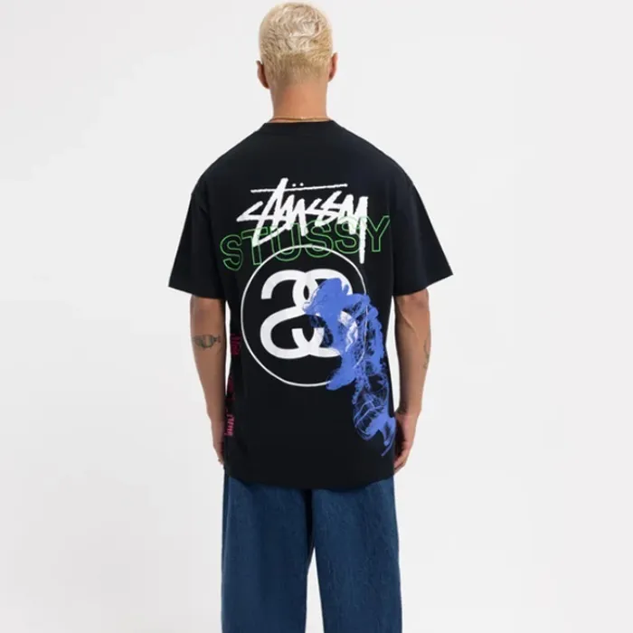 STUSSY  |Crew Neck Street Style Cotton Short Sleeves Skater Style