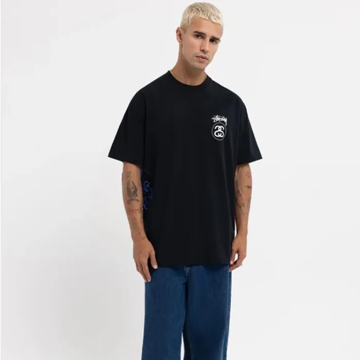 STUSSY  |Crew Neck Street Style Cotton Short Sleeves Skater Style