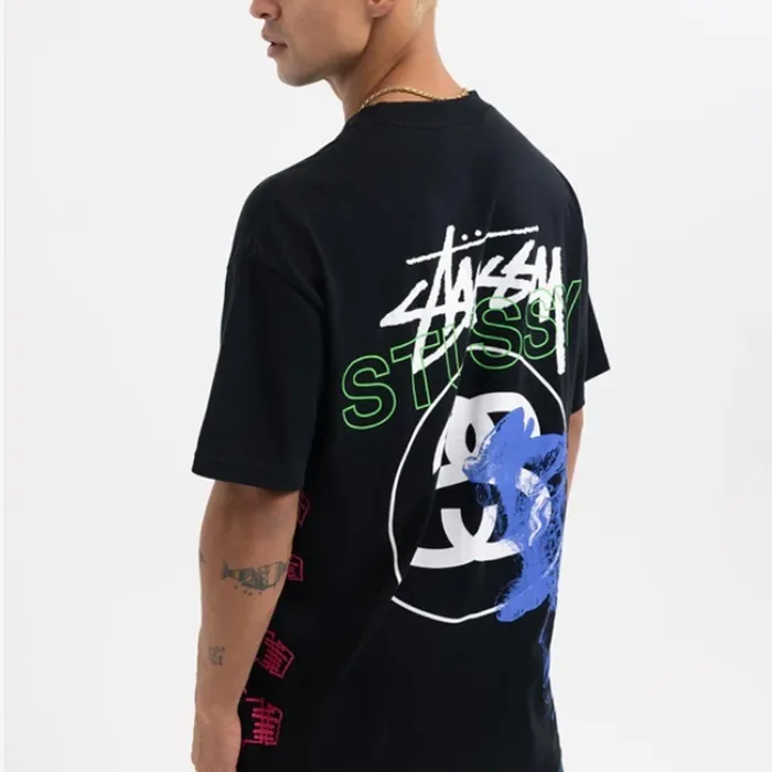 STUSSY  |Crew Neck Street Style Cotton Short Sleeves Skater Style