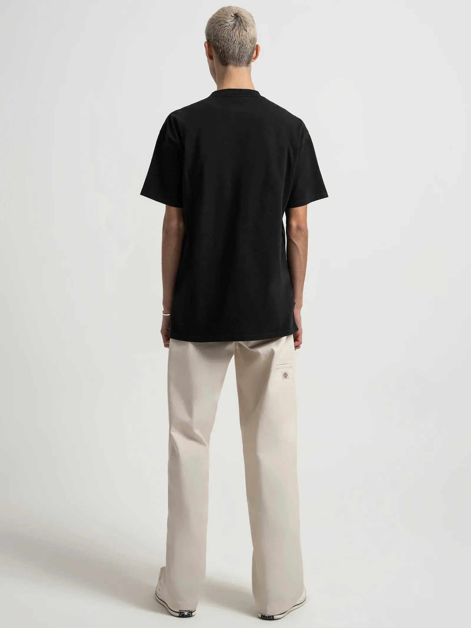 STUSSY  |Street Style Plain Cotton Logo Skater Style T-Shirts