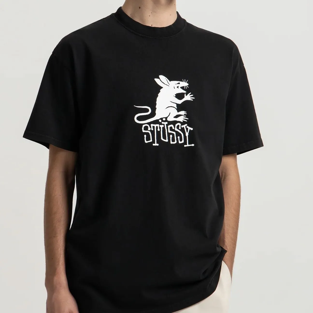 STUSSY  |Street Style Plain Cotton Logo Skater Style T-Shirts