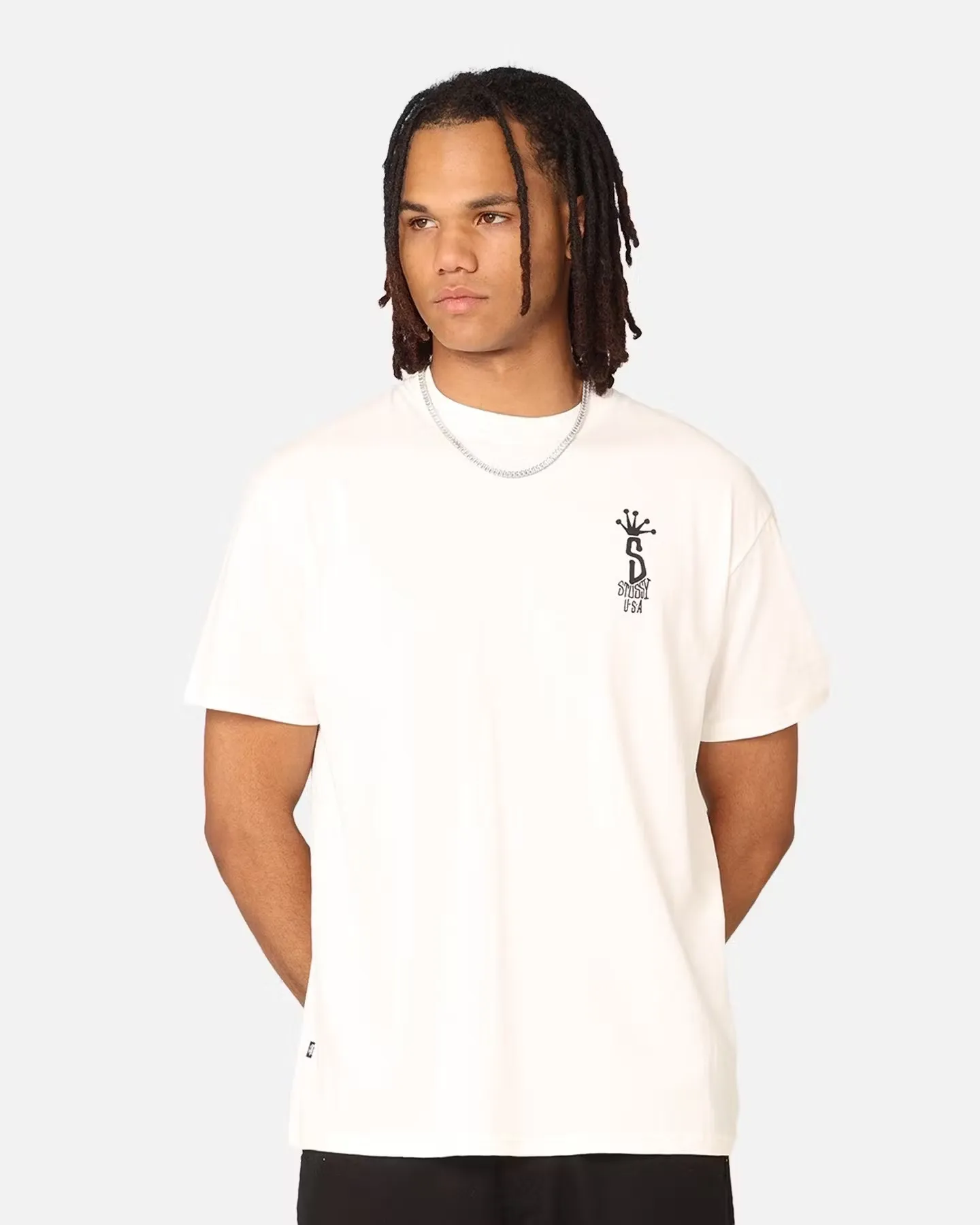 STUSSY  |Street Style Plain Logo Skater Style T-Shirts