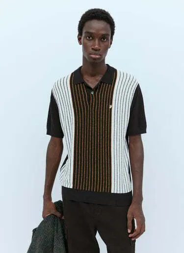 STUSSY  |Stripes Nylon Street Style Cotton Short Sleeves Skater Style